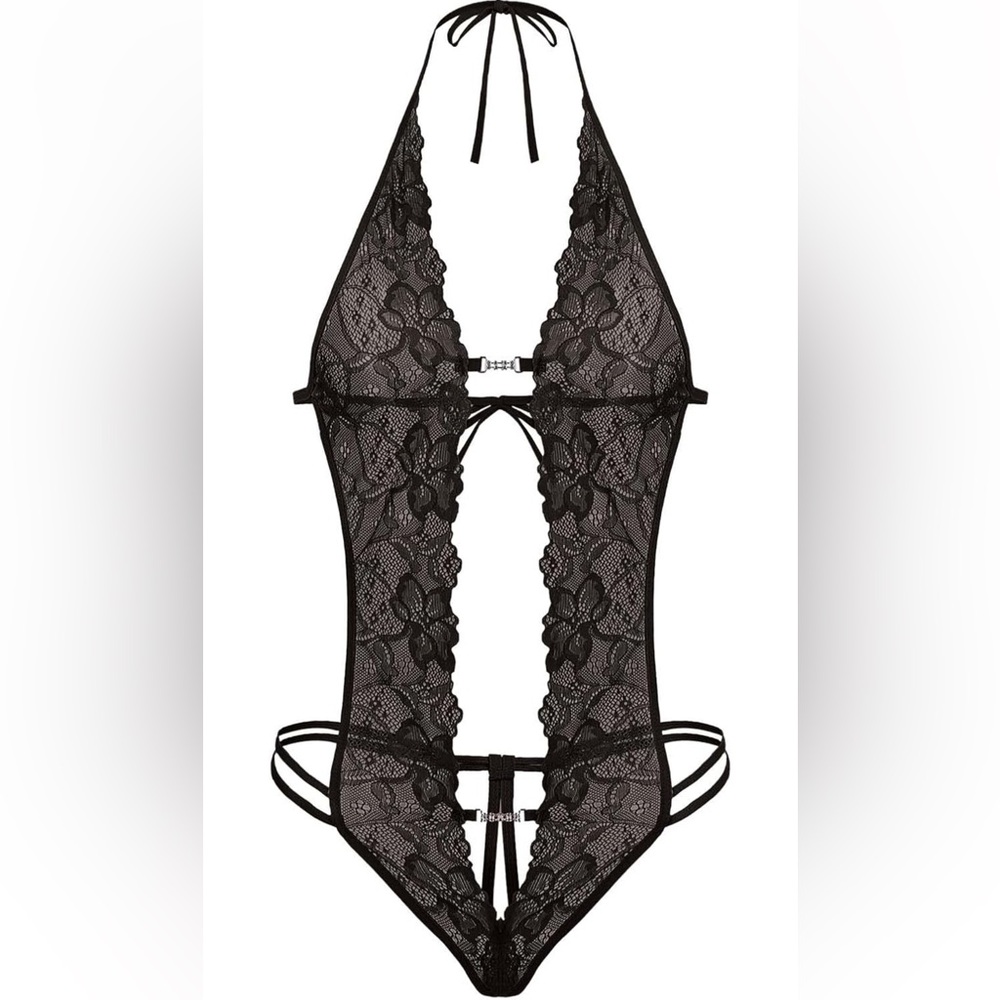 Black Lingerie Bodysuit for Women